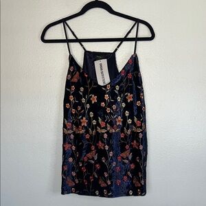 NWT Lumiere by Urban Outfitters Crushed Velvet Camisole Top size L